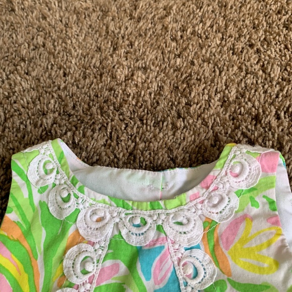 Lilly  Pulitzer Floral Baby Girl Sleeveless Shift Dress 12-18m No Bloomers - Picture 4 of 12